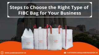 Steps to Choose the Right Type of FIBC Bag for Your Business