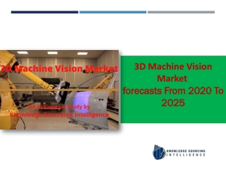 3D Machine Vision Market to grow at a CAGR of 8.27%  (2020-2025)