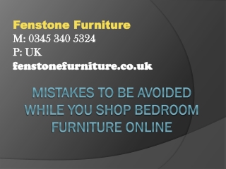 Mistakes To Be Avoided While You Shop Bedroom Furniture Online