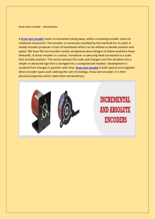 Draw wire encoder - elmecheater