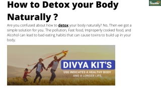 How‌ ‌to‌ ‌Detox‌ ‌your‌ Body ‌‌Naturally‌ ‌?