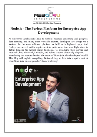 Node.js - The Perfect Platform for Enterprise App Development