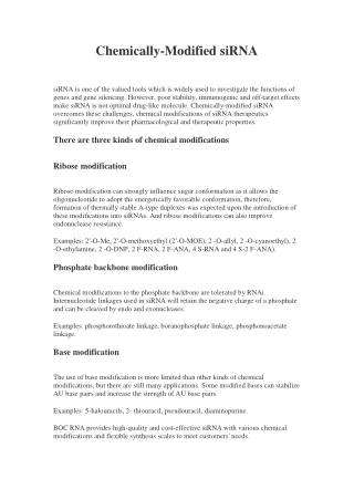 sirna modification