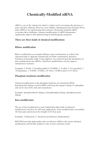 sirna modification