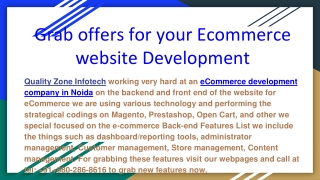 eCommerce website development cost in Delhi ~ Quality Zone Infotech