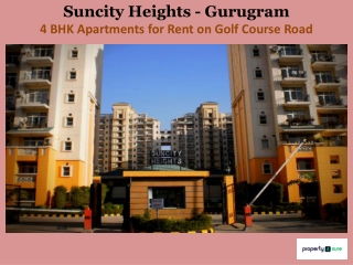 4 BHK Apartments in Suncity Heights | 4 BHK Apartments for Rent in Gurugram