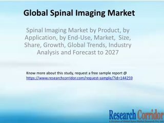 Spinal Imaging Market by Product, by Application, by End-Use, Market,  Size, Share, Growth, Global Trends, Industry Anal