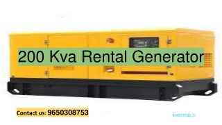 200 kVA Generator For Sale