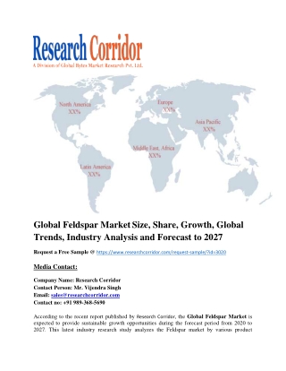 Global Feldspar Market Size, Share, Growth, Global Trends, Industry Analysis and Forecast to 2027