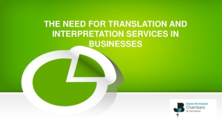 THE NEED FOR TRANSLATION AND INTERPRETATION SERVICES IN BUSINESSES