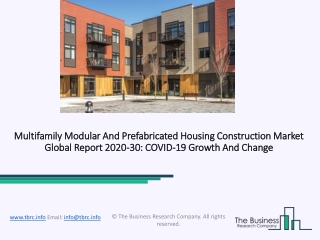 2020 Impact Of Covid-19 On The Multifamily Modular And Prefabricated Housing Construction Market Growth And Trends