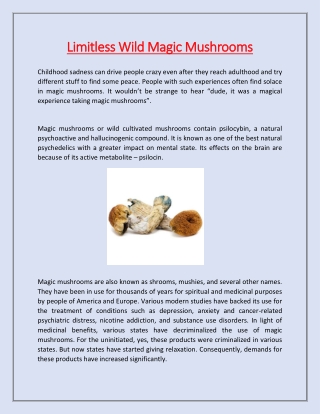 Limitless Wild Magic Mushrooms