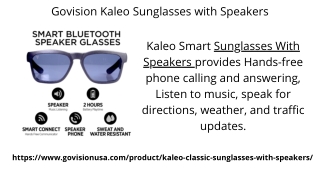 Sunglasses with Speakers