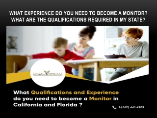 What Experience do you need to become a monitor? What are the Qualifications required in my State?
