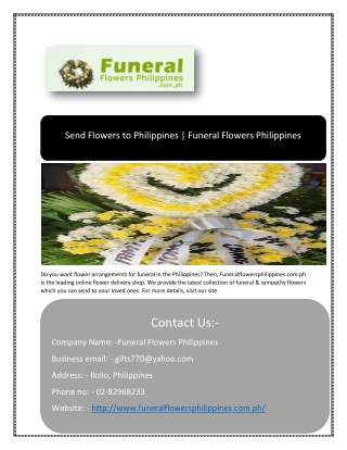 Flower Delivery Cavite | Funeralflowersphilippines.com.ph