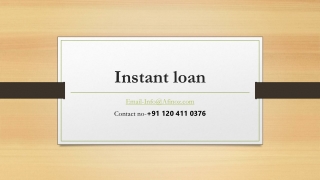 How to get instant personal loan ?