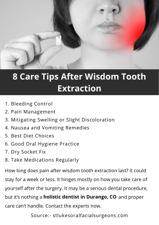 8 Care Tips After Wisdom Tooth Extraction