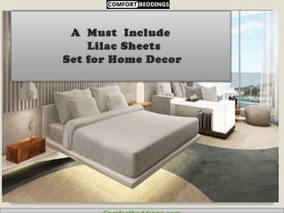 A Must Include Lilac Sheets Set for Home Decor