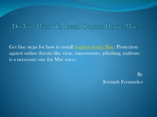 Do You Want To Install Sophos Home Mac?