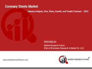 Coronary Stents Market 2023, Competitive Analysis, Financial Overview, Product Offered, and SWOT Analysis