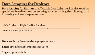 Data Scraping for Realtors