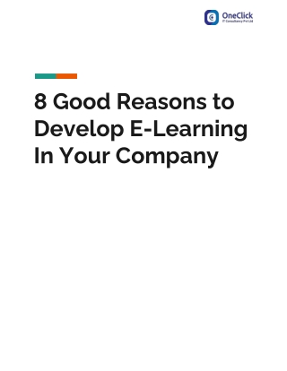 8 Good Reasons to Develop eLearning in Your Company