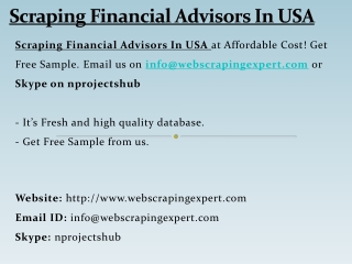 Scraping Financial Advisors In USA