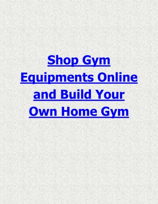 Shop Gym Equipments Online In Mauritius - K1 Sport
