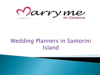 Wedding Planners in Santorini Island