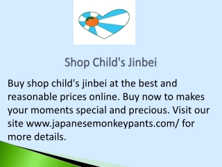 shop child's jinbei