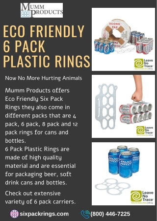 Ecological 6-Pack Plastic Rings - Biodegradable