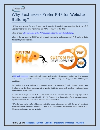 Why Businesses Prefer PHP for Website Building?