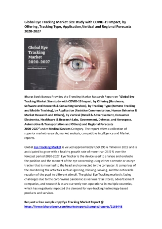 Global Eye Tracking Market Size study, by Type, by Application and Regional Forecasts 2020-2027