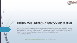 HOW TO BILL FOR TELEHEALTH AND COVID 19 TESTS
