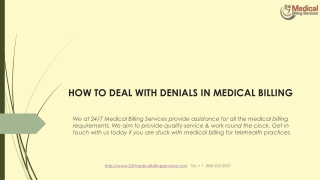 HOW TO DEAL WITH DENIALS IN MEDICAL BILLING