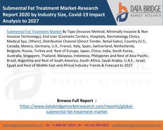 Submental Fat Treatment Market-Research Report 2020 by Industry Size, Covid-19 Impact Analysis to 2027