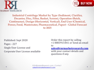 Latest Industrial Centrifuge Market Report (2020-2025) | ANDRITZ AG, Alfa Laval Corporate AB, GEA Group AG and Others.