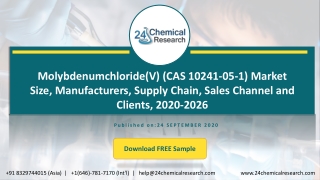 Molybdenumchloride(V) (CAS 10241-05-1) Market Size, Manufacturers, Supply Chain, Sales Channel and Clients, 2020-2026