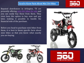 Mini Dirt Bikes for Sale - 360 Power Sports