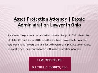 Asset Protection Attorney | Estate Administration Lawyer in Ohio