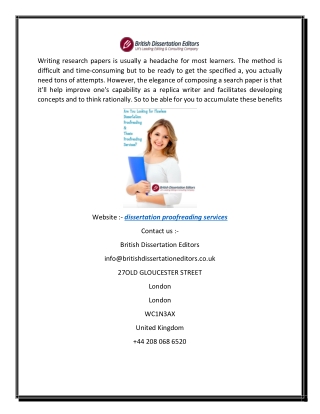 Affordable Dissertation Proofreading Services | British Dissertation Editors.co.uk