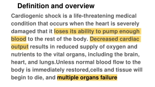 cardiogenic shock