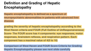 Hepatic  Encephalopathy