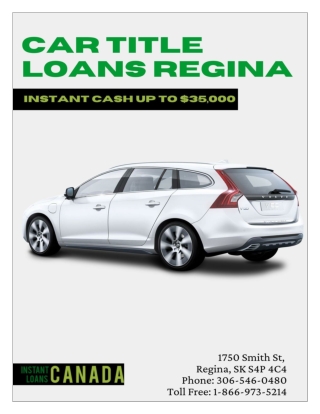 Car Title Loans Regina to instant cash