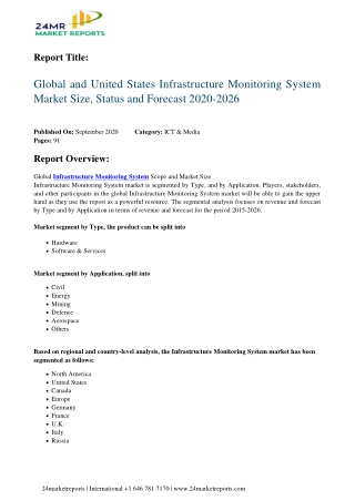 Monitoring System Market Size, Status and Forecast 2020-2026