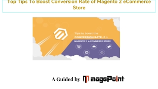 Top Tips to Boost The Conversion Rate of a Magento 2 eCommerce Store