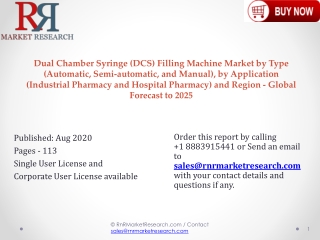 Latest Dual Chamber Syringe (DCS) Filling Machine Market Report: Size,Growth,Demand and Outlook