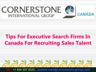 Tips For Executive Search Firms In Canada For Recruiting Sales Talent