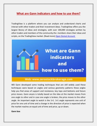 What are Gann indicators and how to use them? - Zero Stock Brokerage