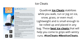 Ice cleats